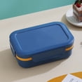 thumbnail image 2 of Tyidzon Student Bento Box, 2000ML Large Capacity 2 Layer Bento Box Adult Lunchable Food Container with Utensils Bento Box for Dining Out, Work - Blue, 2 of 8