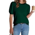 thumbnail image 4 of Dealovy Hauts Habillés Décontractés pour Femmes T-Shirts à Col Rond Manches Courtes Bouffantes Chemises Décontractées T-Shirts Basiques, 4 of 7