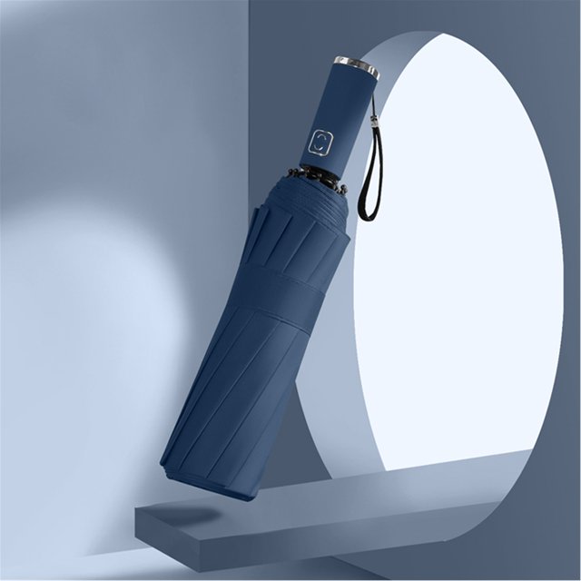 EGNMCR Patio Umbrella Beach Umbrella Folding Travel Windproof 12 Ribs Anti-UV Automatic Reverse Umbrellas Anti-UV Umbrellas