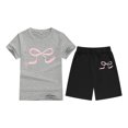 thumbnail image 1 of Swaddling Set Baby Boy Fall Clothes 3-6 Months Children's Short Sleeve Candy Color Comfortable Children's Round Neck T Shirt, 1 of 4