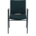 thumbnail image 3 of HERCULES Series Heavy Duty Green Patterned Fabric Stack Chair with Arms, 3 of 9