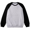 thumbnail image 1 of cfhntfmh Chandail à Col Rond pour Hommes Mode à Blocs de Couleur Manches Longues Chandail à Enfiler Hauts Chaud en Molleton Chandails de Base Automne Hiver Manteau, 1 of 6