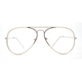 thumbnail image 1 of Iconic Tear Drop Clear Lens Metal Rim Cop Glasses Gold, 1 of 4