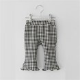 thumbnail image 2 of WEAIXIMIUNG Baby Pants 0-3 Months White Children Kids Toddler Baby Girls Ribbed Solid Ribbed Plaid Ruffled Pants Trousers Leggings Outfits Clothes, 2 of 4