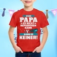 thumbnail image 2 of WERYOUNG T-Shirts Filles Garçons Été Décontracté Fête des Pères à Lettres Imprimées Col Rond Manches Courtes T-Shirts Enfants T-Shirt Tendance, Rouge, 6-7 Ans, 2 of 4