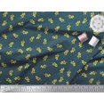 thumbnail image 2 of Soimoi Blue polyester Crepe Fabric Yellow Flower & Dots Print Fabric by the Yard 42 Inch Wide, 2 of 5