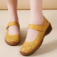 thumbnail image 2 of Yellow Flats Shoes For Ladies Round Toe Slip On Closed Toe Solid Breathable Casual Comfortable Shoes For Simple Style And Daily Comfortable Size 36, 2 of 9