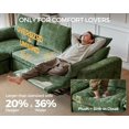 thumbnail image 2 of BEDEEP 103'' Power Reclining Loveseat Sofa with Console, Chenille 2-Seater Recliner Sofa with Wireless Charger, USB, Cup Holder, Headrest, Drawer for Living Room RV, Green, 2 of 9