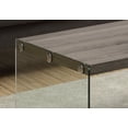 thumbnail image 2 of Monarch Specialties Coffee Table, Accent, Cocktail, Rectangular, Living Room, 44"l, Tempered Glass, Laminate, Brown, Clear, Contemporary, Modern, 2 of 4