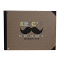 thumbnail image 1 of Darling Souvenir Moustache Brune et Pois Livre d'Or de Fête d'Anniversaire Couverture Reliée Rigide Personnalisée Imprimée Registre de Souvenirs-9 x 12 Pouces, 1 of 5