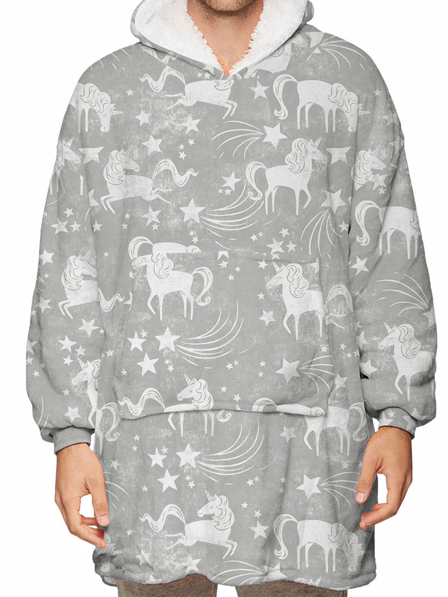 Fortune Matching Family Wearable Blanket Oversized Hoodies Pullover Christmas Pajama