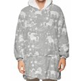 thumbnail image 1 of Fortune Matching Family Wearable Blanket Oversized Hoodies Pullover Christmas Pajama, 1 of 9