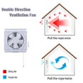 thumbnail image 2 of SAILFLO 10 Inch Exhaust Shutter Fan 2-Way Linkage Blower 470 CFM Strong Reversible Airflow Wall Mounted Ventilation Fan for Vents Attic Kitchen Bathroom Basement 10" Diameter Propeller, 2 of 5