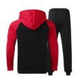thumbnail image 3 of Male Casual Solid Two Mens Suits Classic Fit Piece Suit Zipper Pocket His Three Piece Suit Raglan Sleeve Hoodies Drawstring Boy Suit Set Zipper Pocket Pants Set, 3 of 7