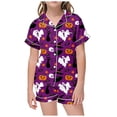 thumbnail image 1 of WEAIXIMIUNG Children's Leisure Printed Button Collar Short Sleeved Top Shorts Pajama Set 2-3 Years, 1 of 4