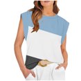 thumbnail image 1 of Yuyuzo Camisoles d'Été pour Femmes à Manches Cap, Tunique à Col Rond, Coupe Ample, T-Shirts Basiques Décontractés, 1 of 4