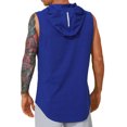 thumbnail image 3 of Vest for Men, Mens Casual Fashion Solid Quick Drying Drawstring Hooded Sleeveless Tops, 3 of 3