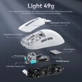 thumbnail image 5 of X3 Wireless Mouse 6 Adjustable Dpi Tri-Mode Connection Lightweight Gaming Mouse Black, 5 of 5