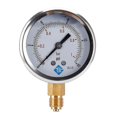 thumbnail image 1 of Pressure Gauge, 0-2 Bar/0-30 Psi, Rustproof Iron Case, Bottom Mount 1/4" Bspt, Air Pressure Gauge, High Accuracy Pressure Gauge For Air Conditioner, R, 1 of 4
