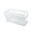 thumbnail image 3 of Abbracc 2 Tier Automatic Rolling Drink Storage Rack Can Dispenser Clear Canned Food Bins with Lid, 3 of 9