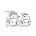 thumbnail image 2 of LUXUR Garçons Sac de Jour Multi Poches Sac à Main Poignée Supérieure Imperméable Sac à Dos Polyvalent Filles Colonne Vertébrale Protection Fermeture Éclair Unisexe Violet Petit, 2 of 2