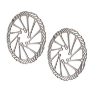 Bike Disc Brake Rotors, 2 Pcs Corrosion Resistance High Hardness Hard Wearing Steel Bike Brake Disc Hollow Fast Heat Dissipation  For Replacement 180mm/7.1in,160mm/6.3in