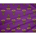 thumbnail image 4 of oneOone Polyester Lycra Fabric Leaves & Floral Block Printed Fabric 1 Yard 56 Inch Wide, 4 of 4