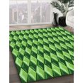 thumbnail image 3 of Ahgly Tapis Rond Lavable en Machine Intérieur Transitionnel Vert, 3 Pieds Rond, 3 of 7