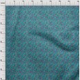 thumbnail image 4 of oneOone Georgette Viscose Turquoise Blue Fabric Kalamkari Craft Projects Decor Fabric Printed By The Yard 42 Inch Wide, 4 of 5
