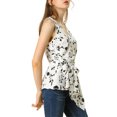 thumbnail image 4 of INSPIRE CHIC Hauts d'Été pour Femmes Sans Manches à Encolure en V Portefeuille à Taille Nouée, 4 of 7