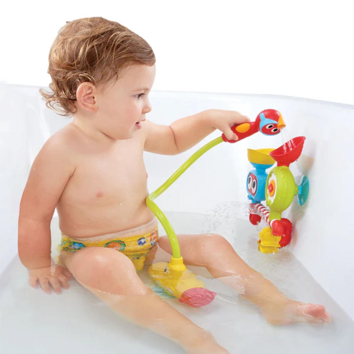 Yookidoo Bath Toy - Submarine Spray Station - Battery Operated Water Pump with Hand Shower for Bathtime Play - Generates Magical Effects
