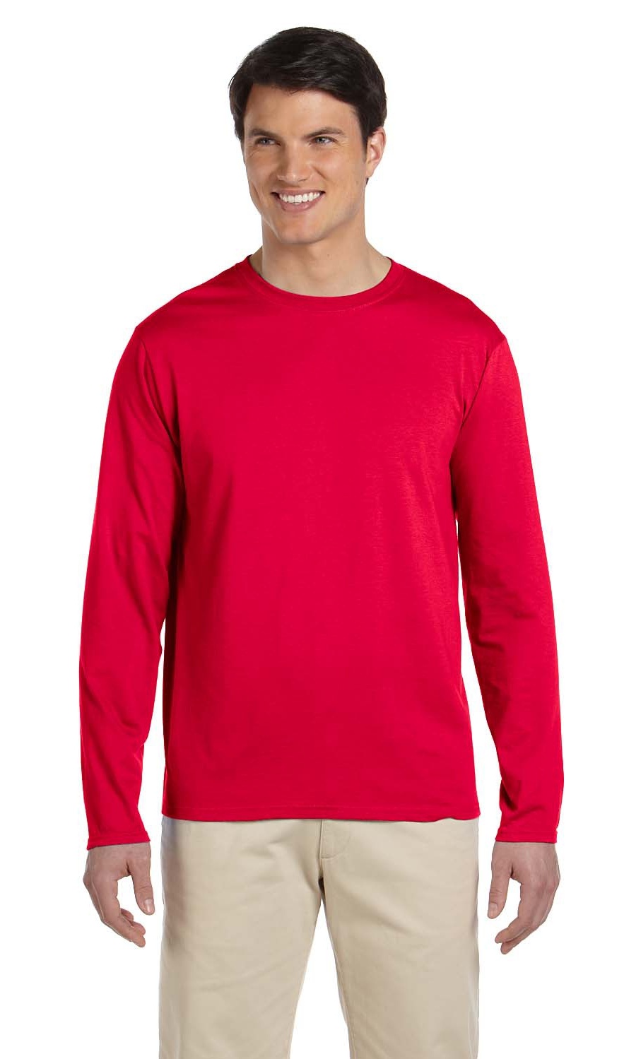 Gildan T-Shirt à Manches Longues 45 oz pour Adulte Softstyle - Rouge Cerise - S