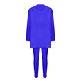 thumbnail image 2 of Innerwin Cardigan Outfit Set Open Front Women Fuzzy 3 Piece Sweatsuit Sleep Solid Color Regular Lounge Sets Blue XL, 2 of 7