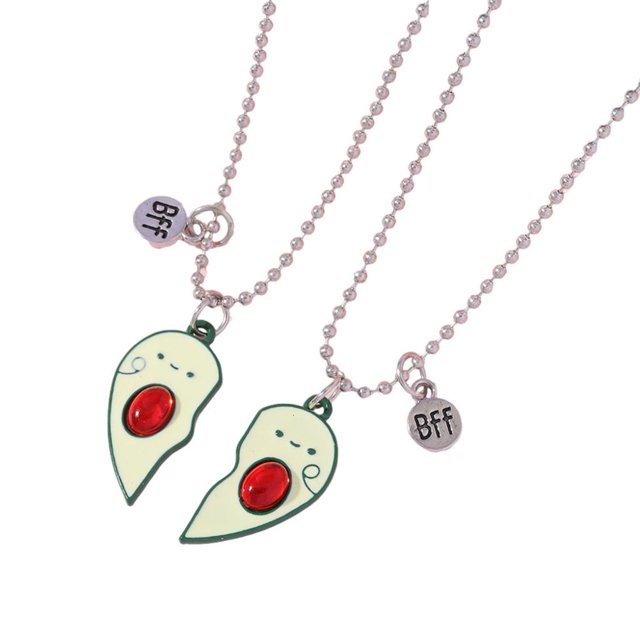LOVEVER 2Pcs Delicate Best Friend Necklace Set Friendship Neck Jewelry Gift for Women