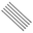 thumbnail image 1 of Unique Bargains 5pcs 150mm 1/4' Hex Shank PH2 Magnetic Phillips Double-Ended Screwdriver Bits S2, 1 of 1