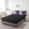 thumbnail image 4 of YST Purple and Grey Patchwork Geometric Bedding Set, 7-Piece, Queen, Rustic Hotel, Triangle, 4 of 5