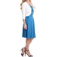thumbnail image 3 of Moxiu Boléro pour Femme Manches 3/4 Léger Ouvert Cardigan Court en Tricot Chandail Court Ensemble Cardigan pour Femmes 2025 Blanc,P, 3 of 8