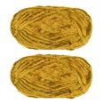 thumbnail image 1 of Unique Bargains 2 Pelotes Fil Velours Fil Chenille 87,49 Verges Polyester Fil Doux pour Couverture 2 Pcs Moutarde, 1 of 7