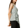thumbnail image 4 of INSPIRE CHIC Hauts d'Été pour Femmes Sans Manches à Encolure en V Portefeuille à Taille Nouée, 4 of 7