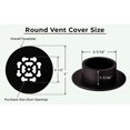 thumbnail image 3 of Achtek 3.5" Duct opening Solid Cast Aluminum Round Grille ( 5" Round Overall) | Powder Coated BLACK - Without Holes For Floor, 3 of 10