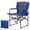 Navy Blue Trim + Grey Seat Back, variant on GloryStar Oversized Directors Camping Chair, Portable Camping Chair for Adults, Lightweight Aluminum Folding Chair with Side Table and Pocket, for Outdoor Camping, Sports, Picnic
