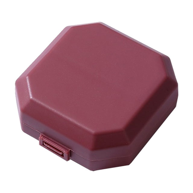 Portable Plastic Storage VC Box with Six Spaces - Mini Travel Size, Perfect for Vitamins & Medications, Lightweight & Durable Easy to Open & Close