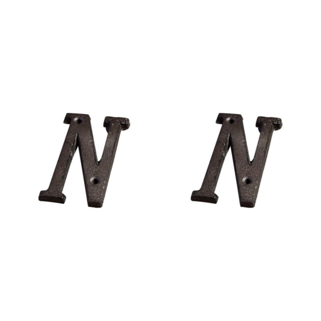 Decodeary Impeccable Métal Lettres Maison Signe Facile à Installer et Résistant à la Décoloration Durable B17--N 2Set