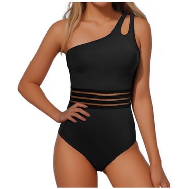 Pisexur Swimwear for Women Stylish and Elegant Swim Wear Women's Sexy One Piece Bathing Suits One Shoulder Swimsuits Slimming Swimwear