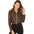 thumbnail image 1 of INSPIRE CHIC Veste Moto Courte en Faux Suède pour Femme à Col Rabattu, 1 of 6