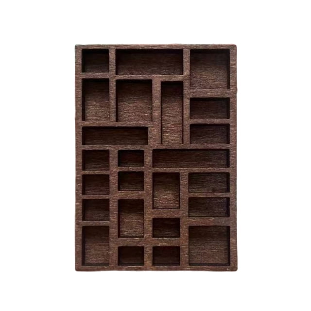 Hbdhejl Miniature Trinket Shelf Wooden Jewelry Display Tray Rings Earring Storage Smooth Wood Rock Collection Tray Home Decoration