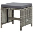 thumbnail image 5 of vidaXL 9 Piece Outdoor Dining Set with Cushions Poly Rattan Grey, 5 of 5