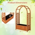 thumbnail image 3 of Costway 2 PCS Raised Garden Bed Wooden Elevated Planter Box with Lattice Trellis & Ached Roof, 3 of 10