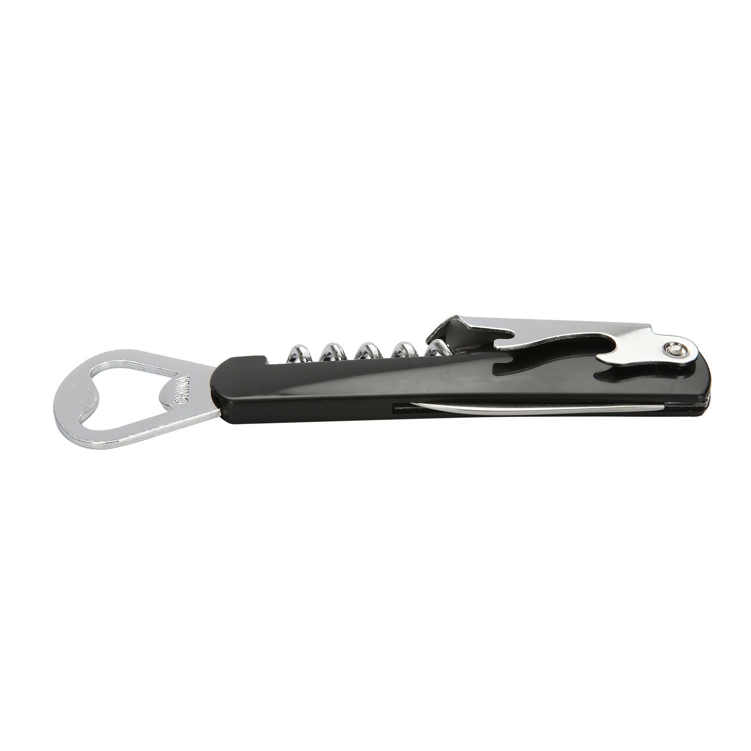 Mainstays Tire-bouchon de serveur en acier inoxydable et plastique Noir