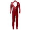 thumbnail image 4 of Choomomo Combinaison de Danse Ballet à Manches Longues pour Filles, Bourgogne 16, 4 of 7
